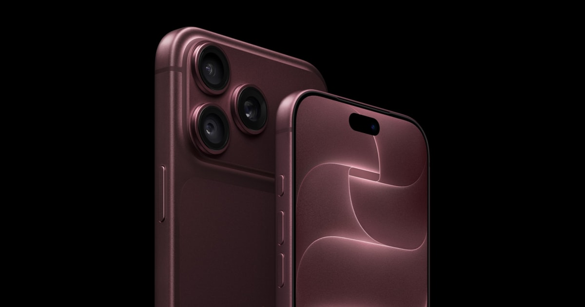 Official Apple image showing the front and rear of iPhone 18 Pro in Burgundy
